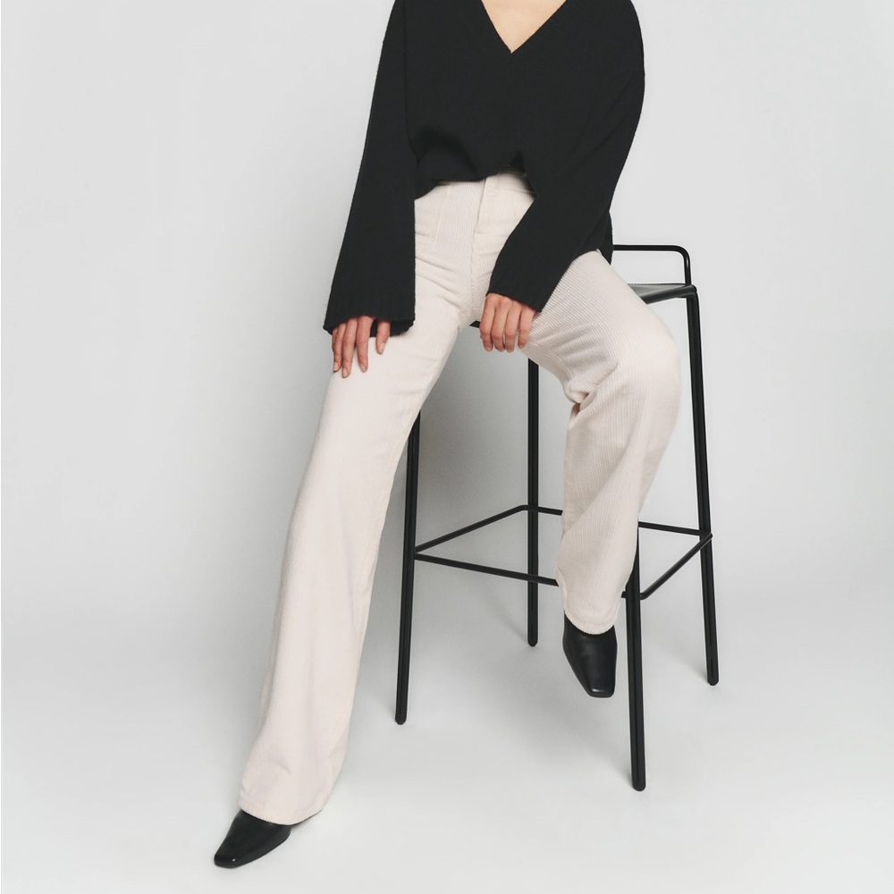 Reformation - Alyssa High Rise Wide Leg Corduroy Pants - size 26